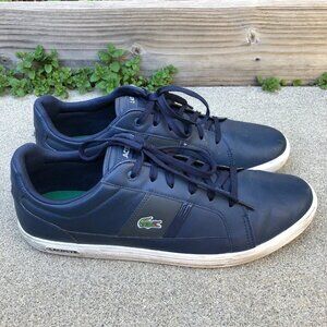 LACOSTE Europa LCR BRZ 13 Men's Lace Up Shoes Leather Blue Designer